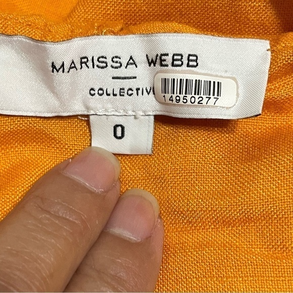 Marissa Webb Collective Yellow Cold Shoulder Ruffle Mini Dress Women's Size 0 - Picture 12 of 13